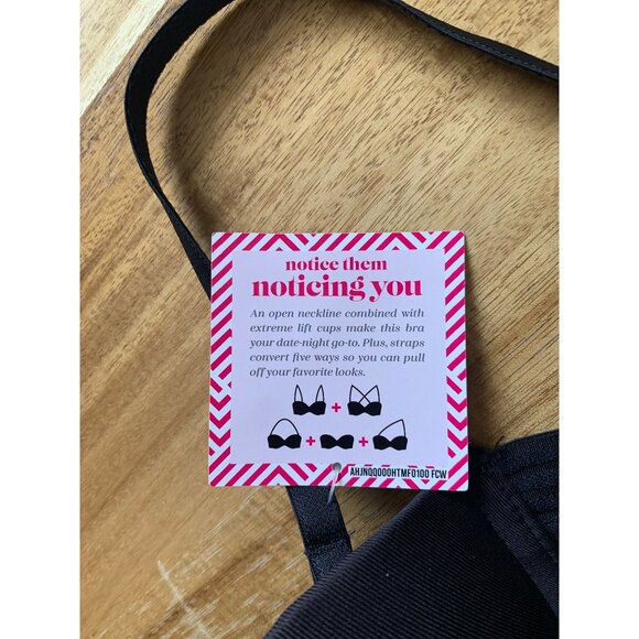 Maidenform Womens Black Lace Detail Multiway Push-Up Bra Size 34B - Picture 15 of 16